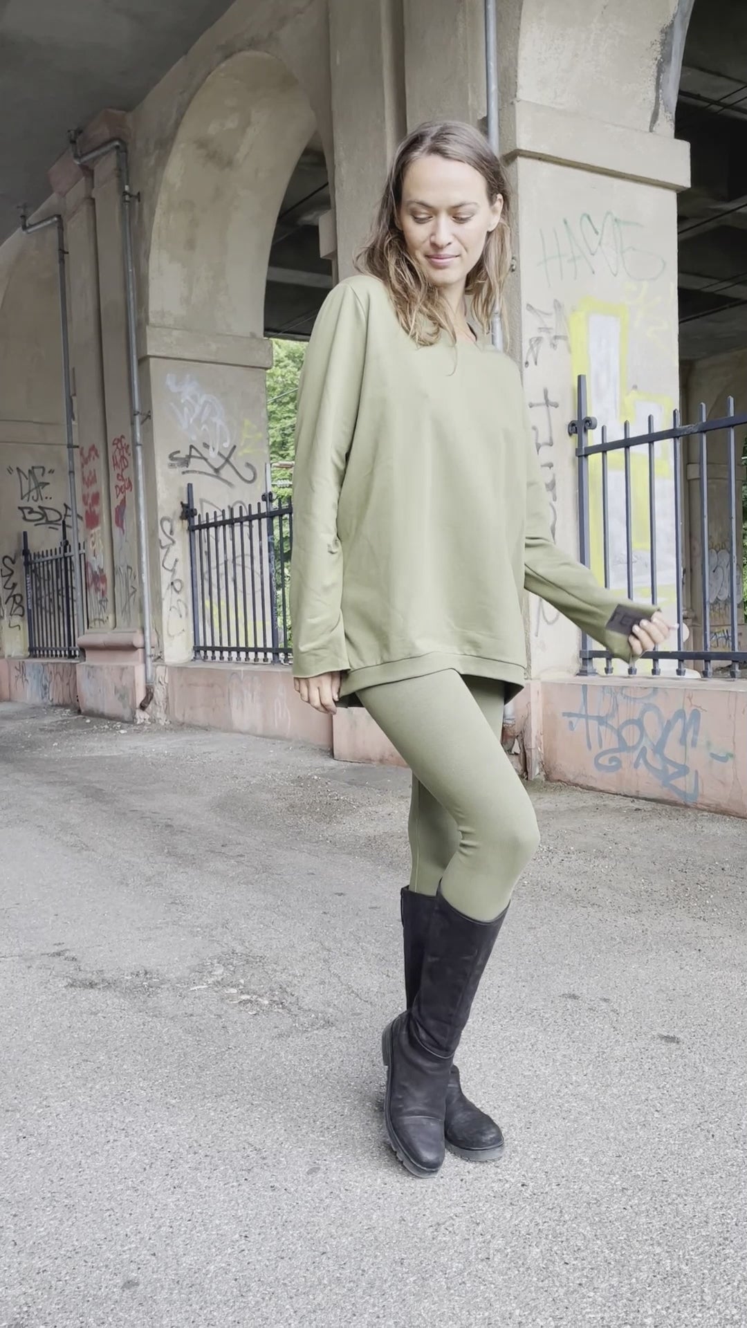 HENRIETTE STEFFENSEN COPENHAGEN SWEATSHIRT - 71605 BLUSER MOSS 611