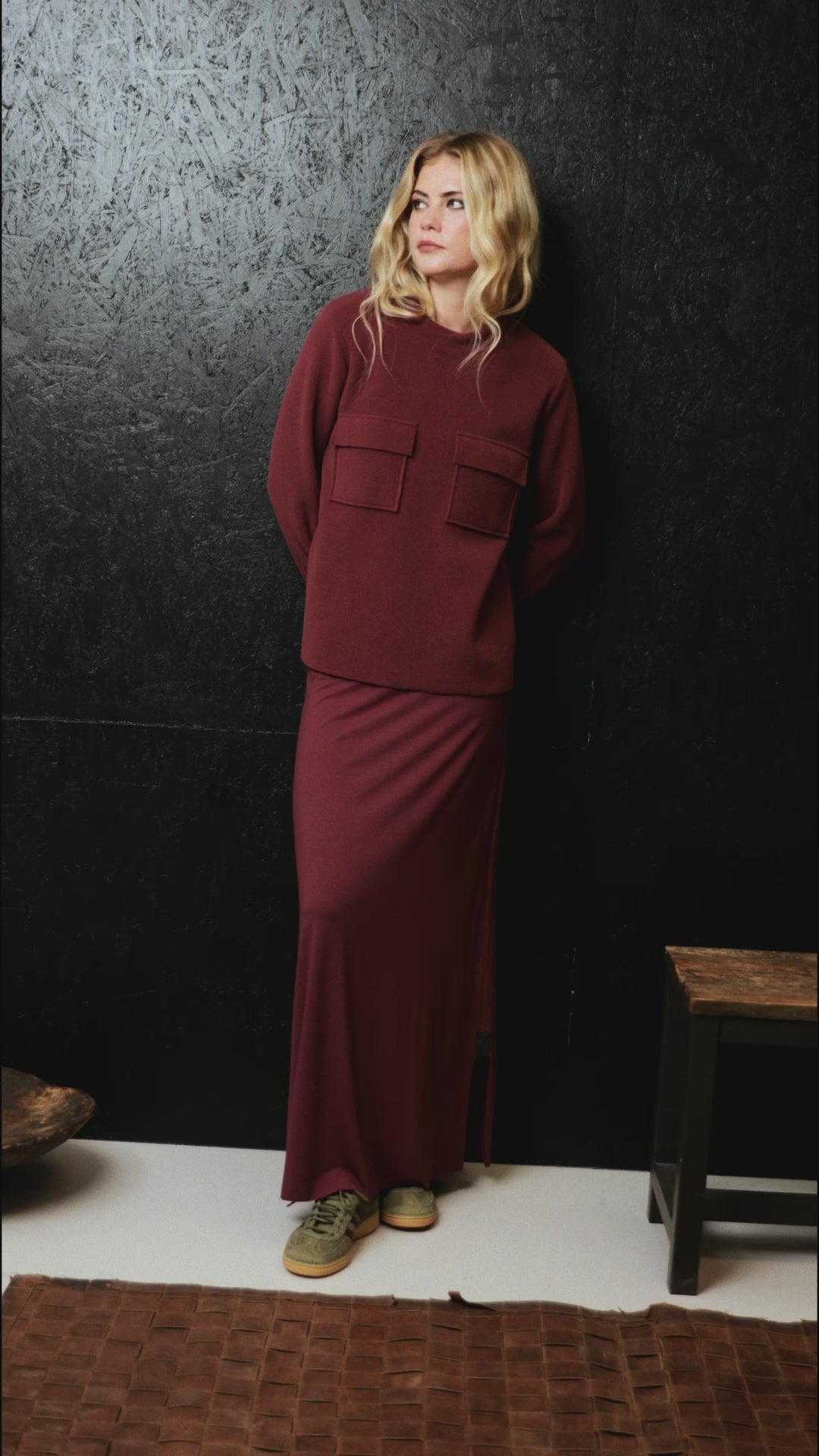HENRIETTE STEFFENSEN COPENHAGEN ROCK LANG - 98033 NEDERDELE BORDEAUX 474