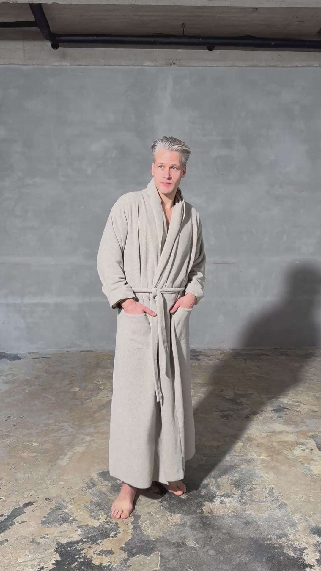 CARL BY STEFFENSEN COPENHAGEN BADEMÄNTEL HERREN MAXI - 1009C BATHROBES SAND 805