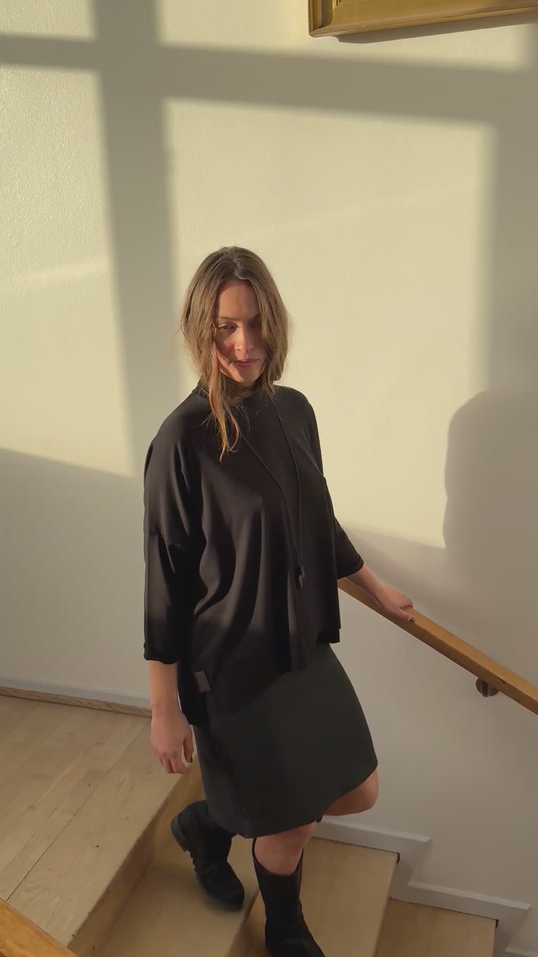 HENRIETTE STEFFENSEN COPENHAGEN BLUSE M/HALSKETTE - 96100 BLUSER BLACK 900