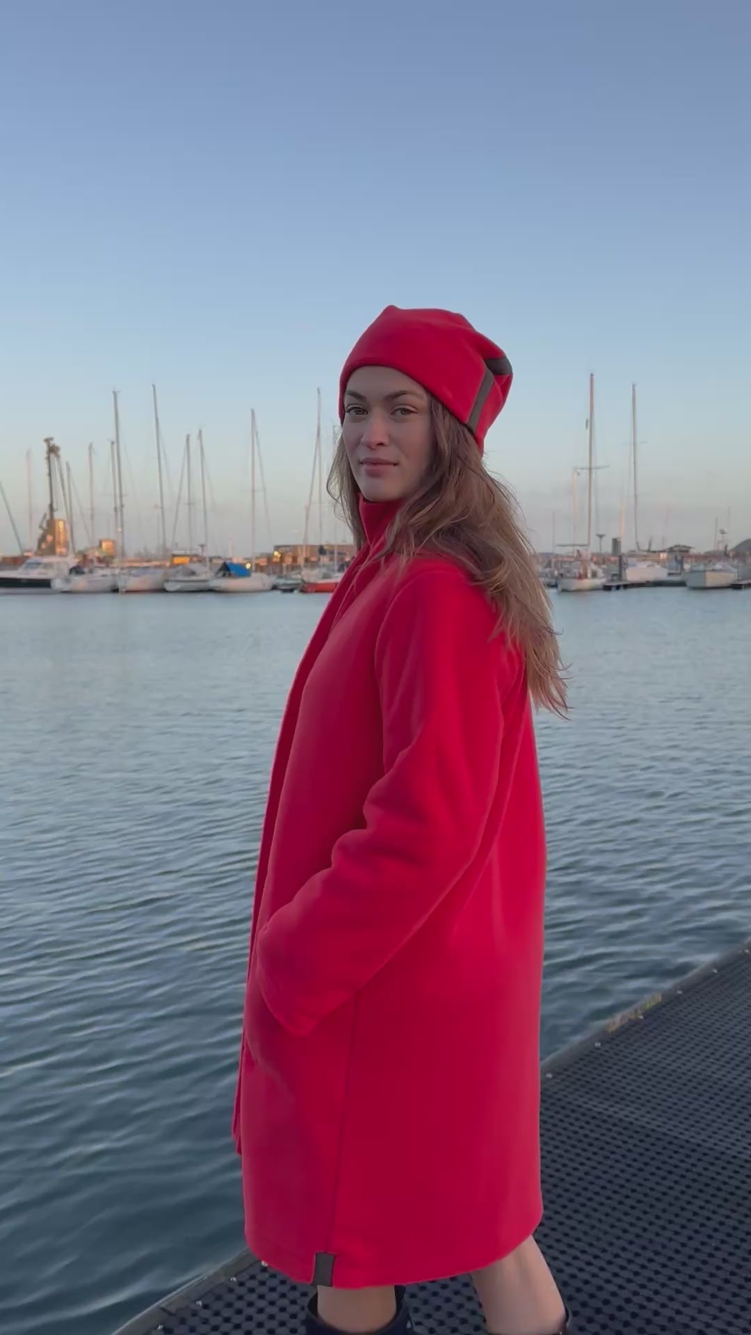 HENRIETTE STEFFENSEN COPENHAGEN MANTEL DOPPELSCHICHT - 7165 COATS TOMATO 845