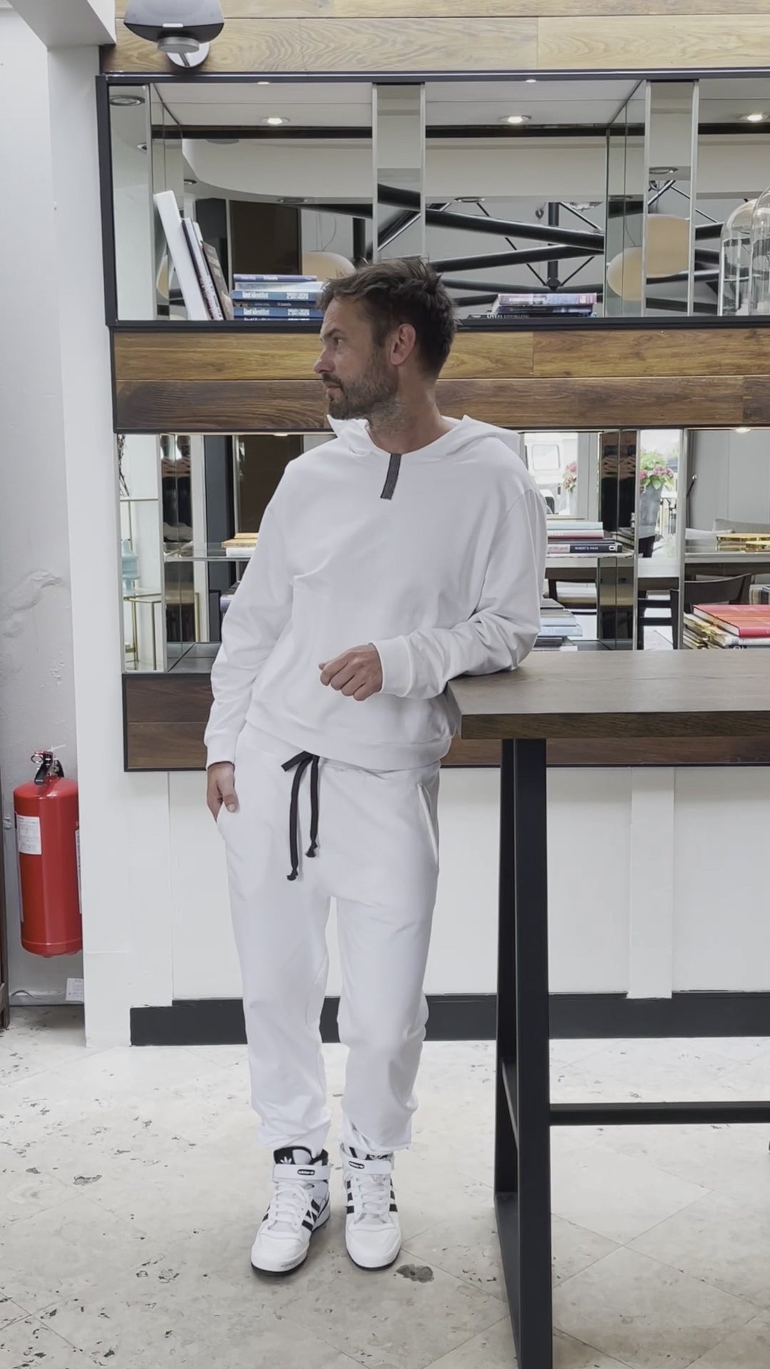 CARL BY STEFFENSEN COPENHAGEN KAPUZENPULLOVER SWEAT - 1032C BLOUSES & SWEATERS WHITE 816