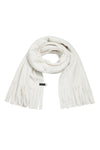 SCHAL MIT FRANSEN - 4077 - OFF WHITE