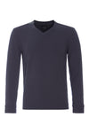 T-SHIRT V-AUSSCHNITT LANGARM - 1021C - DEEP BLUE