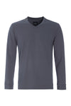 T-SHIRT V-AUSSCHNITT LANGARM - 1021C - GREY